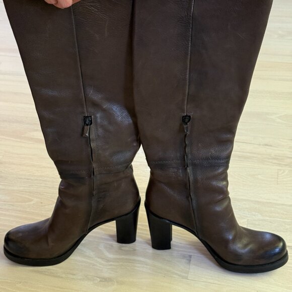 CNC Costume National Gray Leather Boots 39/US 9 - Picture 2 of 7